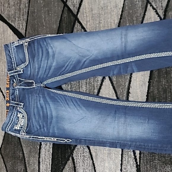 ROCK REVIVAL SHERRY STRAIGHT SEQUINS RHINESTONES DENIM JEAN - Picture 9 of 16